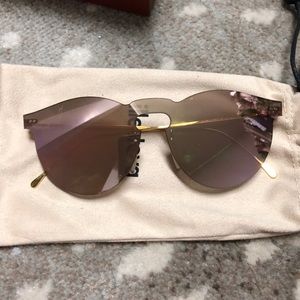 Illesteva Leonard Mask Rose Gold sunglasses